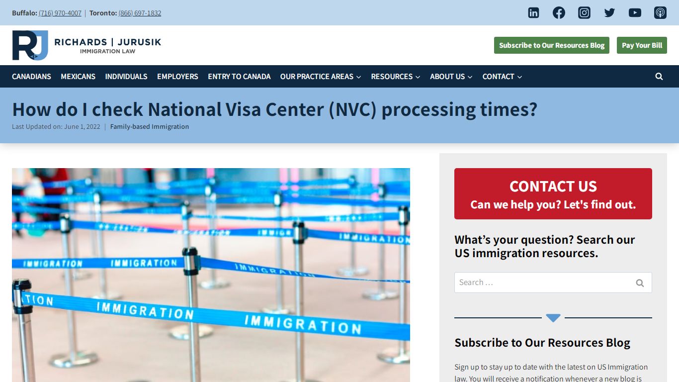 How do I check National Visa Center (NVC) processing times?