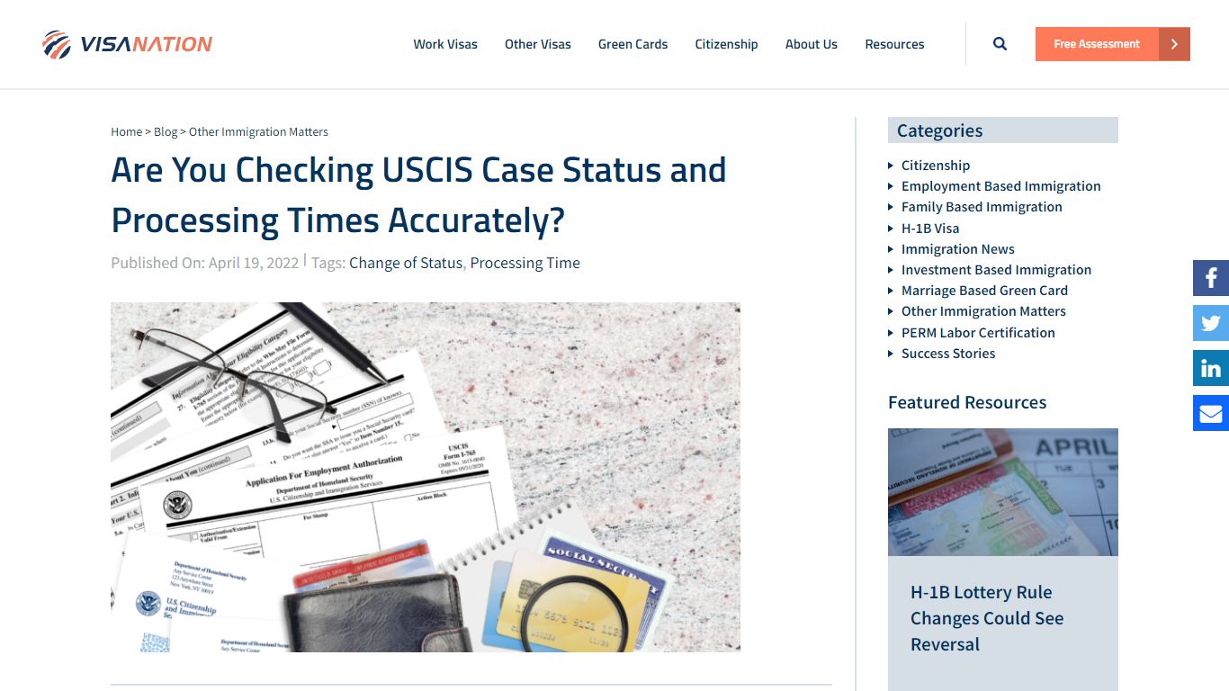 Checking USCIS Case Status and Processing Times [2022] - VisaNation